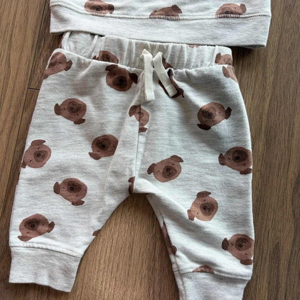 Baby Boys Girls Carters Dog‎ Print Sweat Set Size 0-3 Months